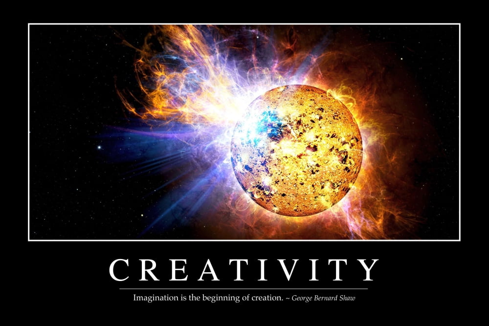 Creativity Inspirational Quote and Motivational Poster Canvas Art - Stocktrek Images (34 x 23)
