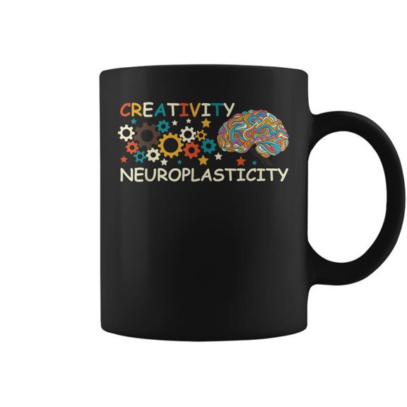 Creativity Neuroplasticity Colorful Brain Neuroscience Coffee Mugs