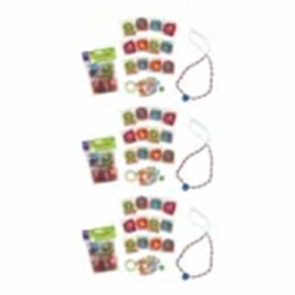 100 Days of School Bead Kit, Assorted Sizes, 12 Kits Per Pack, 3 Packs