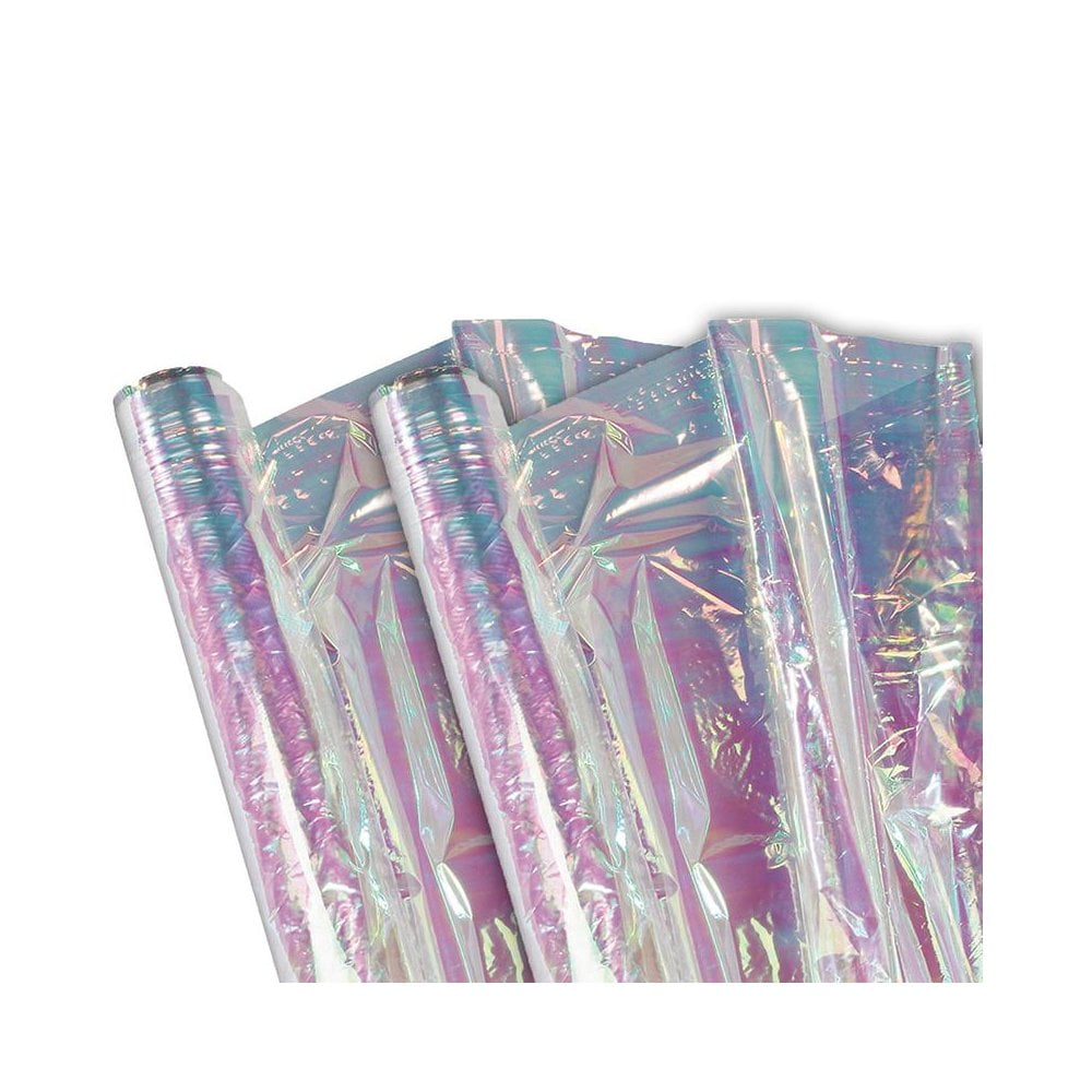 Creativity Street 36" x 12.5' Iridescent Film, Mother of Pearl Cellophane (2 Rolls)