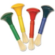 Creativity Street, CKC5181, Wood Knob pnt Brush Set, 4 Set, Assorted,White