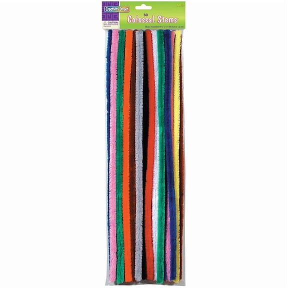 Creativity Street Chenille Stems, Colossal, Assorted Colors 50/Pkg.