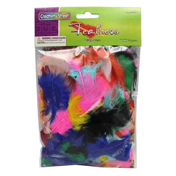 Creativity Street Feathers, Bright Hues, 12 packs