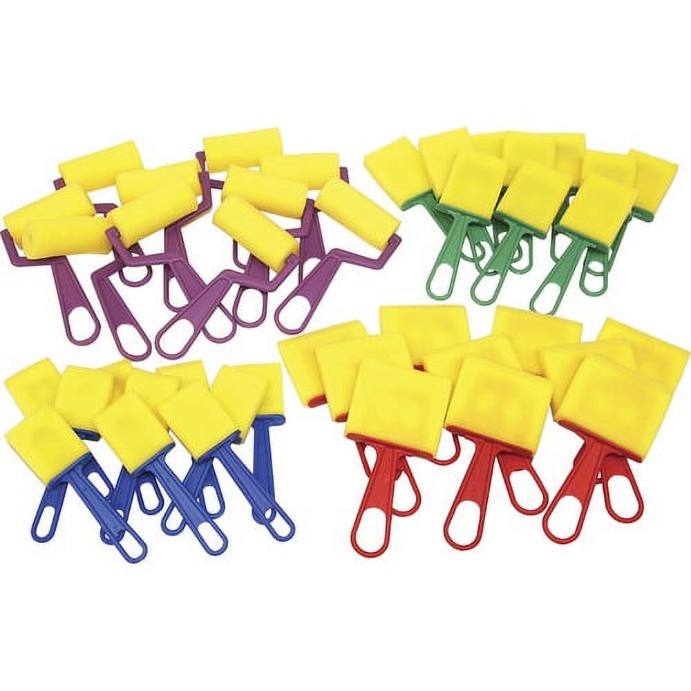 Creativity Street Foam Brushes/Rollers Classroom Pack - 40 Brush(es) Plastic | Bundle of 10 Sets