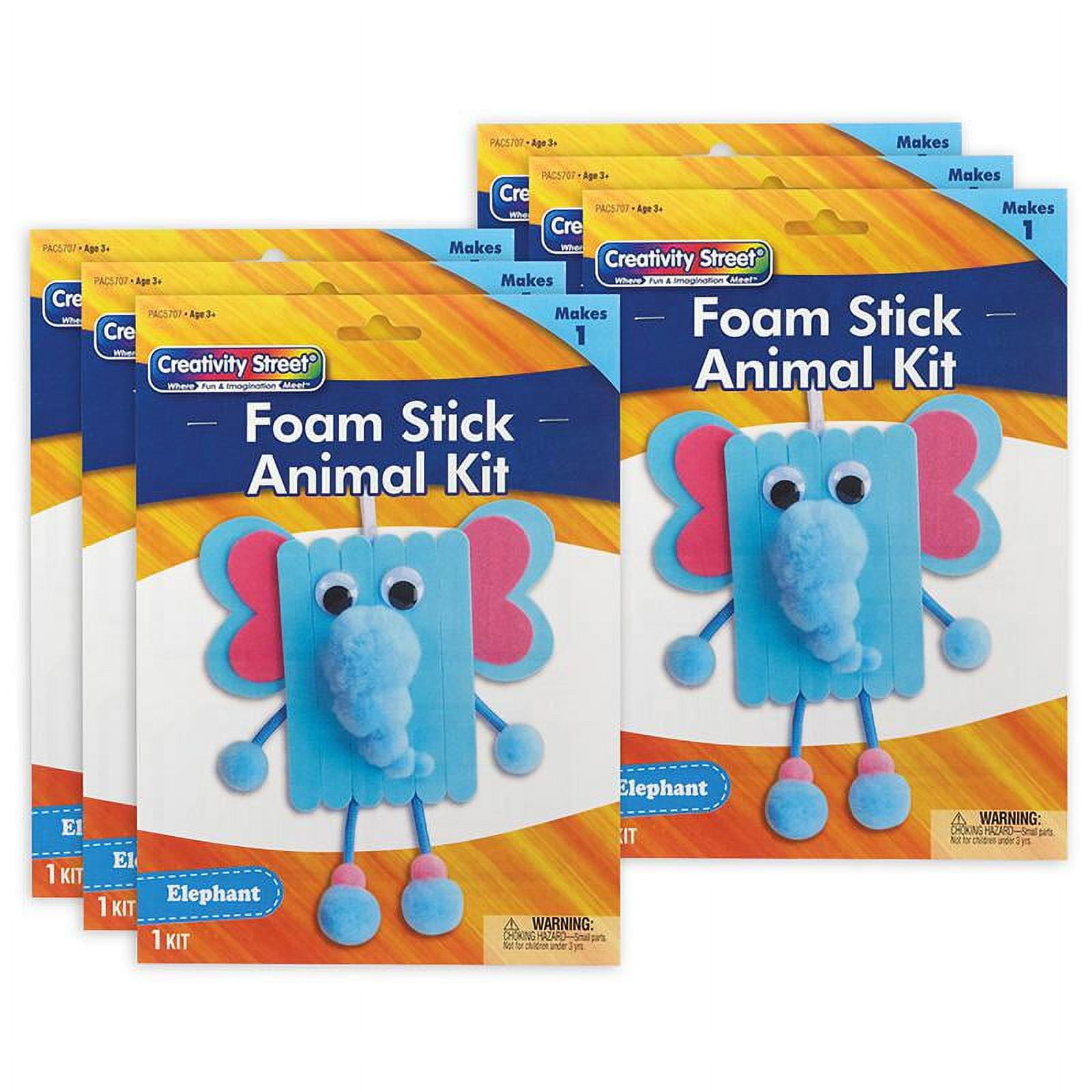 Walmart daily deals:  Creativity Street Foam Stick Animal Kit, Elephant, 7.75" x 11" x 1.25", 6 Kits