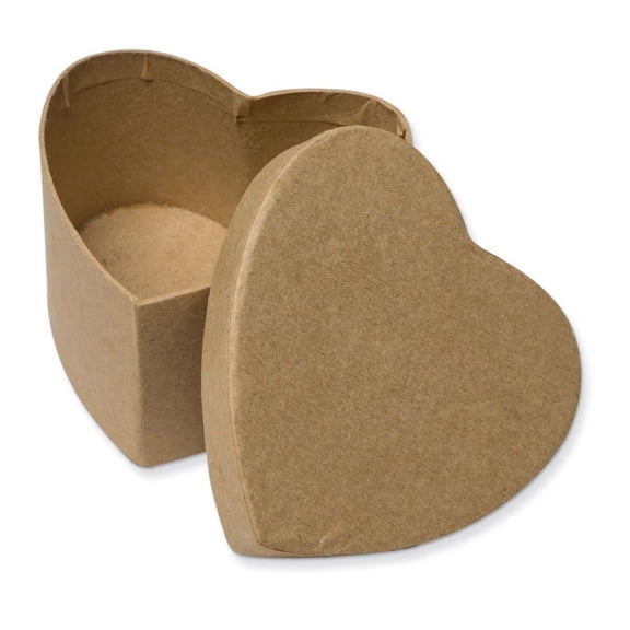 Creativity Street Heart Papier-Mache Mini Box, 3-1/2 X 1-1/2 inches