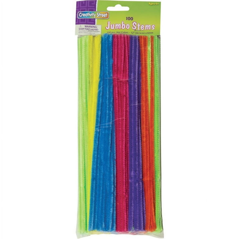 Creativity Street Jumbo Chenille Neon Pipe Cleaners - Craft Project, Classroom - 12 Creativity Street Jumbo Chenille Neon Pipe Cleaners - Craft Project, Classroom - 12