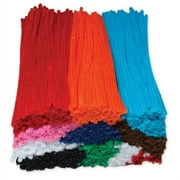 Creativity Street Jumbo Chenille Pipe Cleaner Stems - Craft, Classroom Activities - 1000 Pieces - 12"Height x 0.2"Diameter - 1000 / Box - Assorted - Polyester | Bundle of 10 Boxes