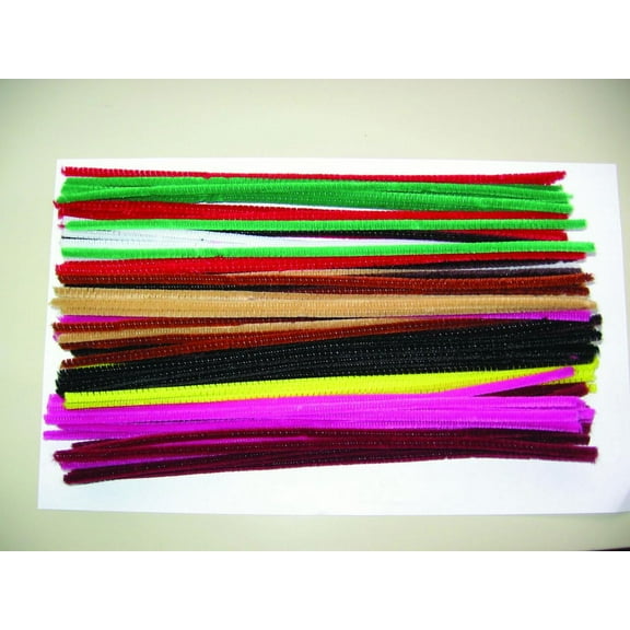 Creativity Street Jumbo Stem Multi-Purpose Wire Pipe Cleaner, 1/4 X 12 in, Assorted Color, Pack of 100