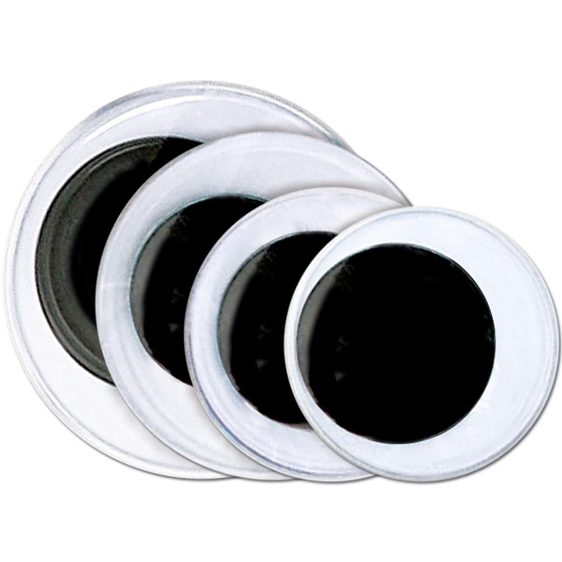 Chenile Kraft 085849 Jumbo Wiggle Eye, Assorted Size, Black, Pack Of 100