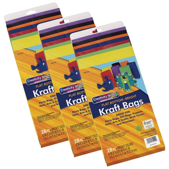 (3 Pk) Bright Rainbow Bags