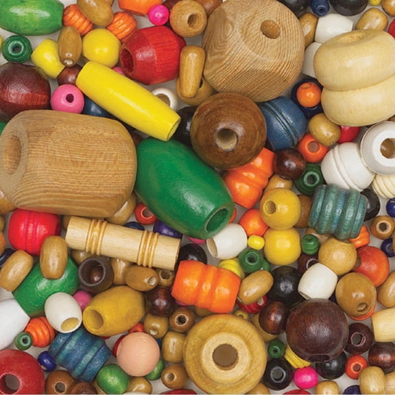 Creativity Street Wood Beads, Assorted, 1 Pack (Quantity)