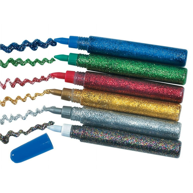 Glitter Glue Pens, Assorted, 10 cc Tube, 72/Pack - Zerbee