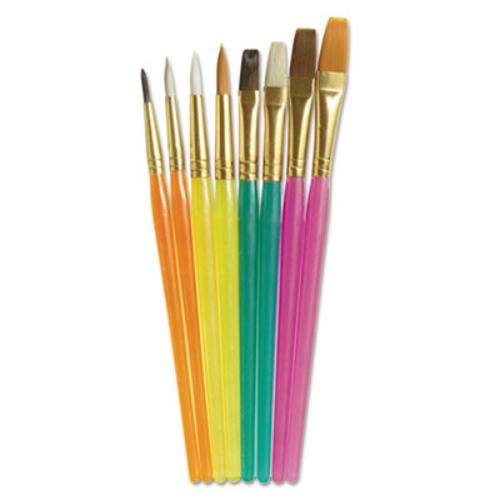Creativity Street, PAC5133, Assorted Paint Brush Set, 8 / Set, Assorted,Translucent