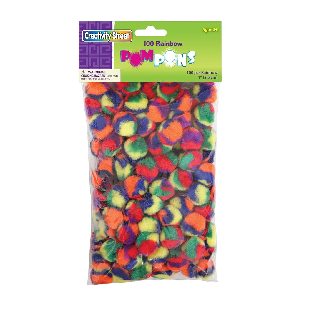 Glitter Pom Poms - Craft Supplies - 150 Pieces 