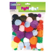 Chenille Kraft Pom Pons, 1", Assorted Bright Colors, Pack of 100