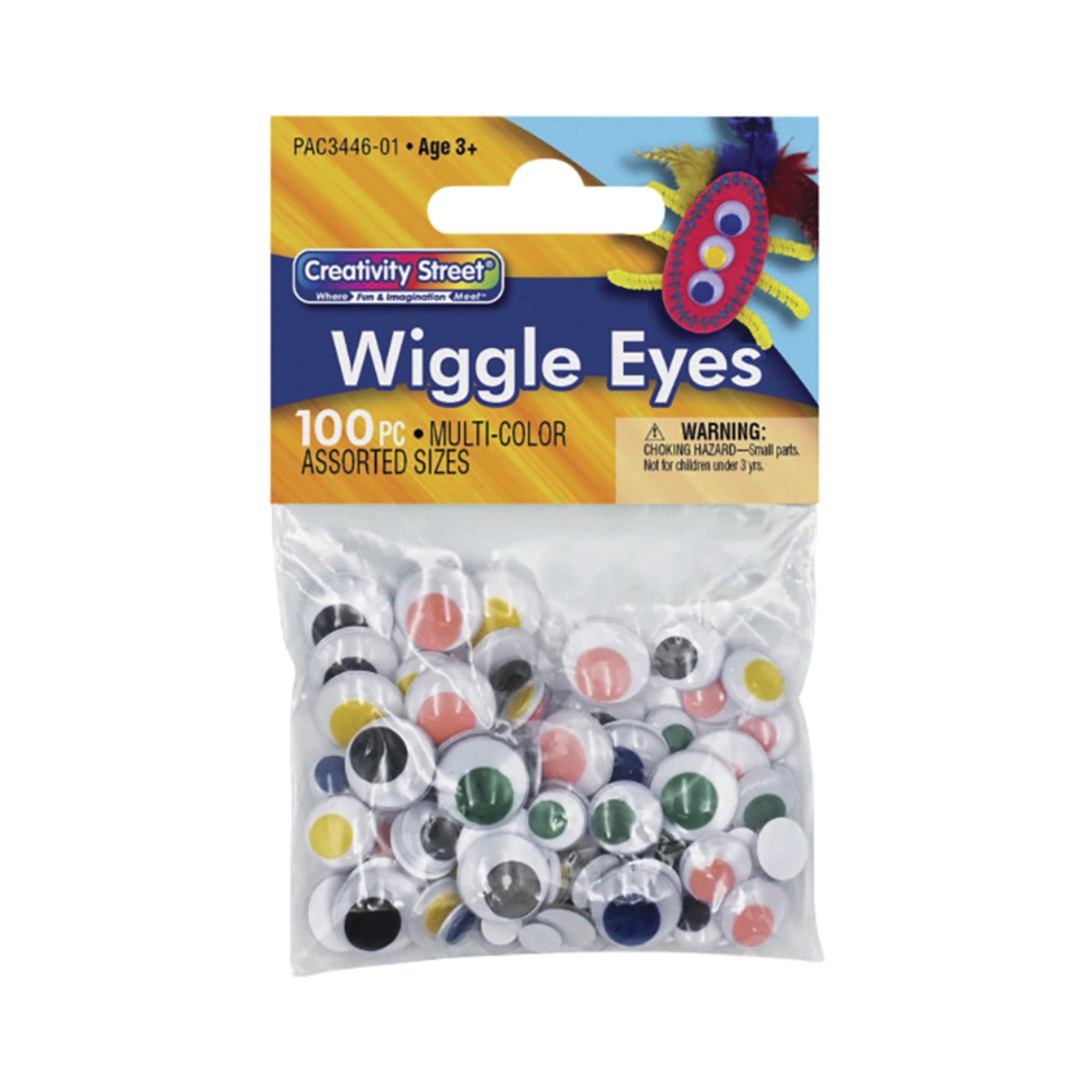 Creativity Street Round Wiggle Eyes, Assorted Size, Assorted Colors on