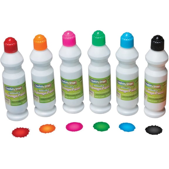 Creativity Street Sponge Paint Set - 2.20 oz - 6 / Set - Assorted | Bundle of 5 Sets