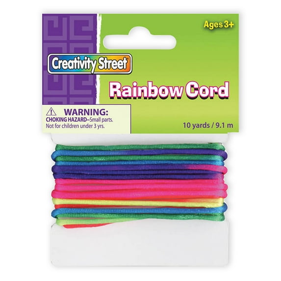 Creativity Street® Stringing Cord, Rainbow - 10 yards per pack, 6 packs