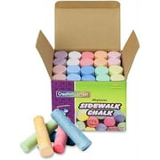 Creativity Street Tub of Sidewalk Chalk - 4 Length - 1 Diameter - Assorted - 20 / Box | Bundle of 2 Boxes