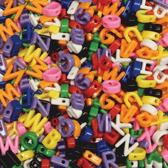 Creativity Street Upper Case Letter Beads - Art Project, Fun and Learning, Jewelry - 288 Piece(s) - 288 / Pack - Assorted | Bundle of 5 Packs