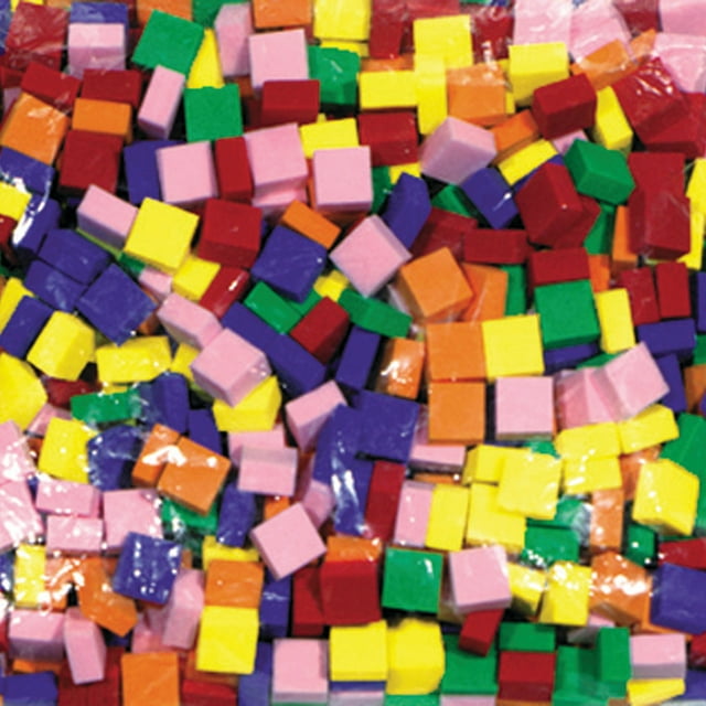 Creativity Street WonderFoam .25" MultiColor Mosaic Tiles, 500/Pkg.