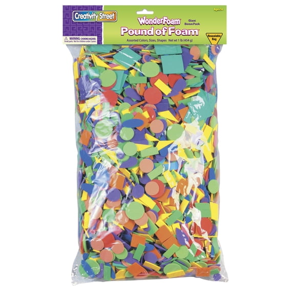 Creativity Street WonderFoam - Assortment - 5000 Pcs - 1 Pound