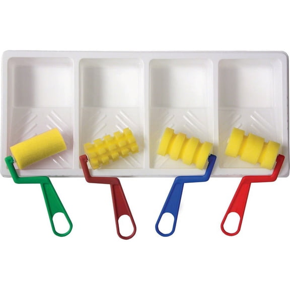 Creativity Street WonderFoam Foam Paint Tray Set - Painting - 1 / Set - Assorted | Bundle of 2 Sets