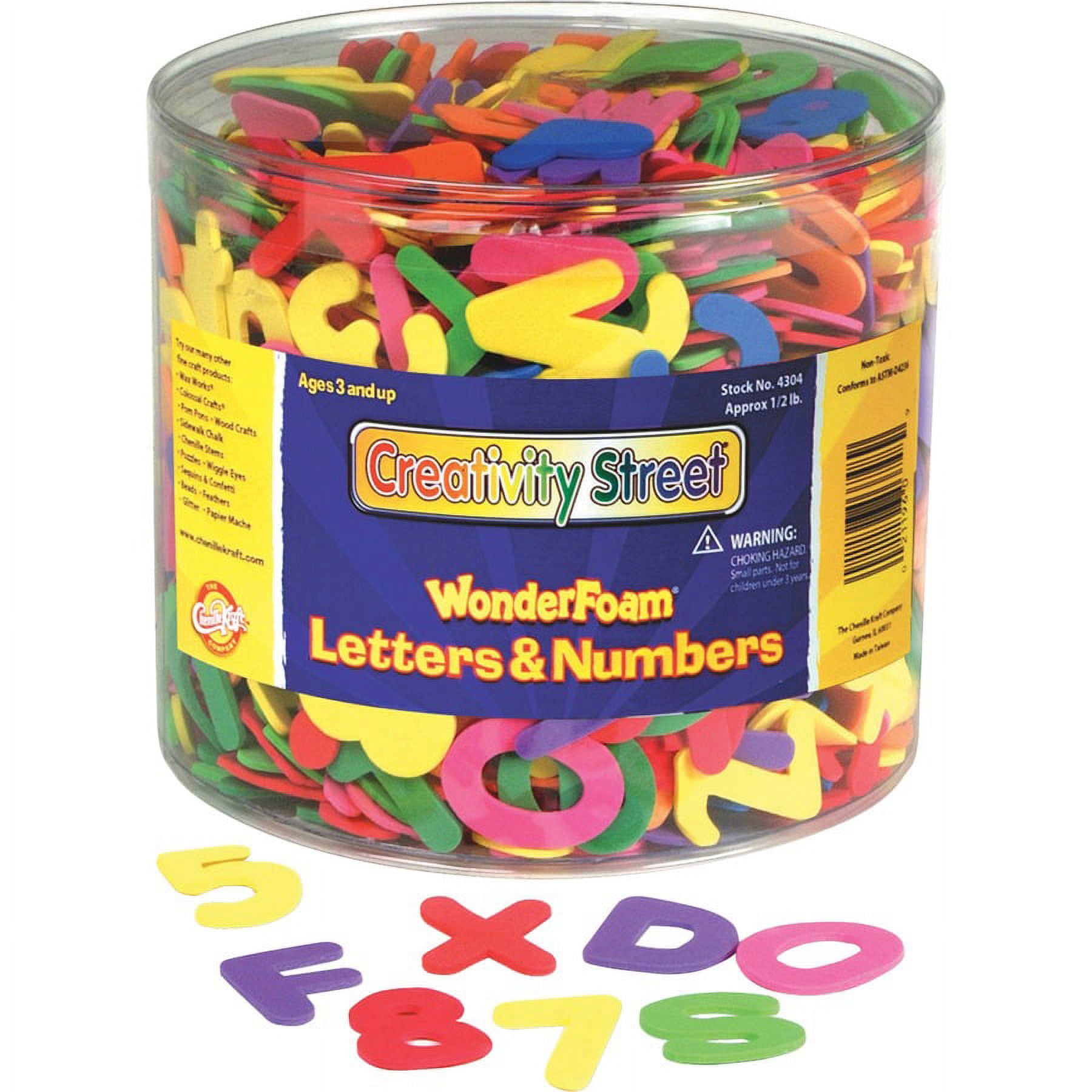 Creativity Street Wonderfoam Tub of Letters/Numbers - Assorted - 1 / Set | Bundle of 2 Sets
