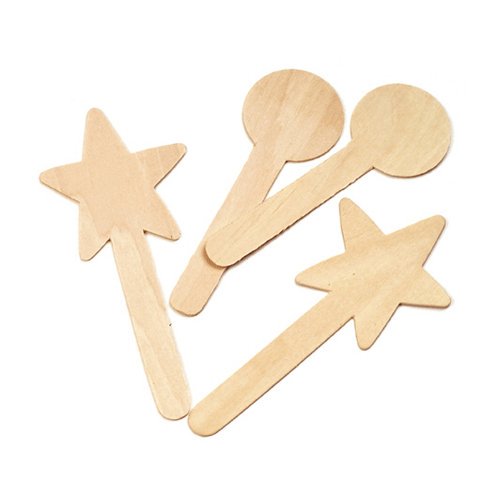 Creativity Street, CKC362902, Geometric Shapes Wood Craft Sticks, 36 / Pack, Natural