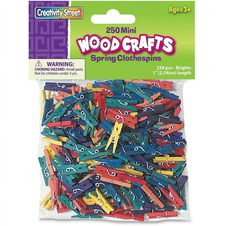 Creativity Street WoodCrafts Bright Mini Clothespins - Mini - 1 Creativity Street WoodCrafts Bright Mini Clothespins - Mini - 1