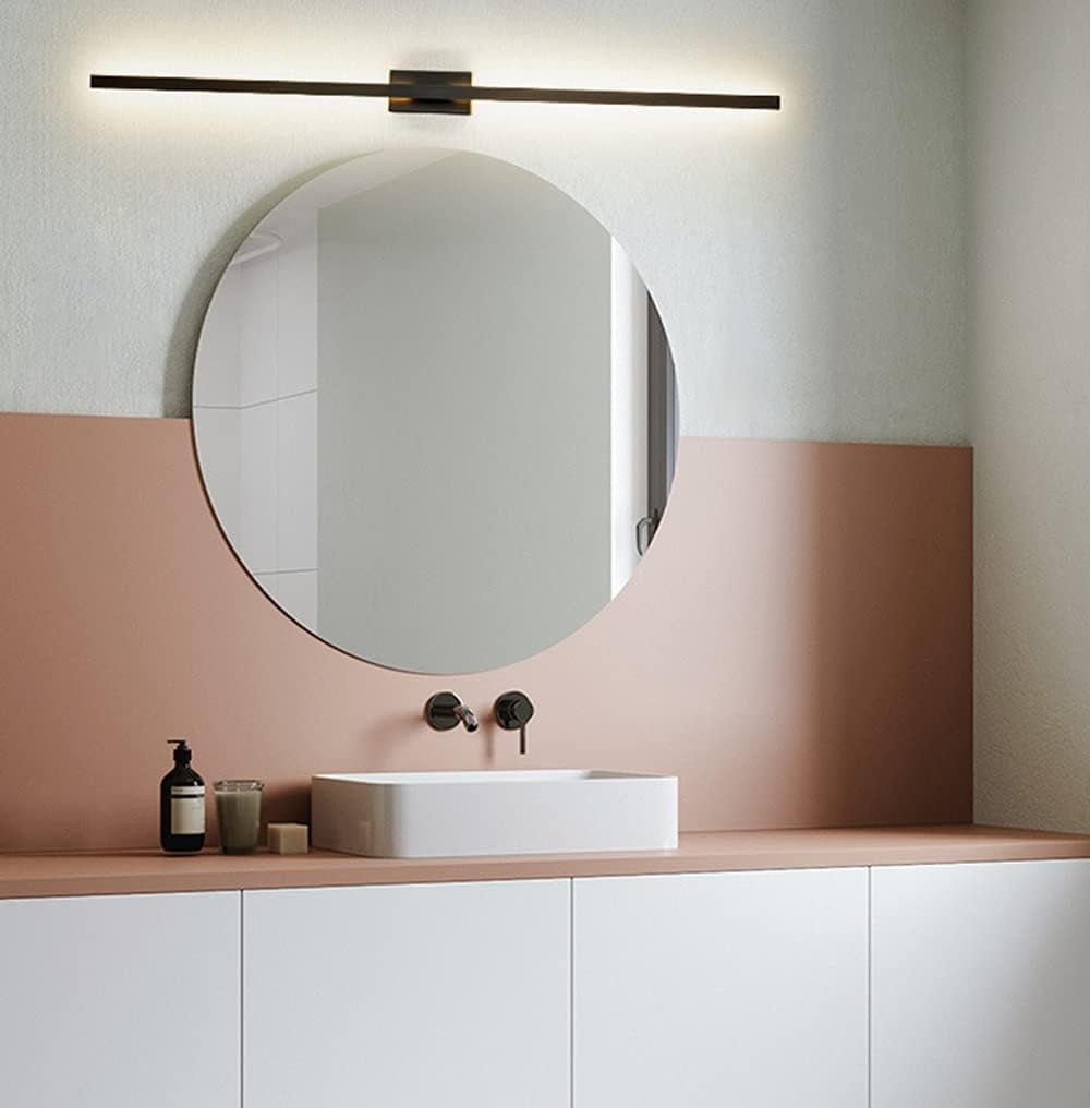 LSRRYD Mirror Light Bathroom Adjustable Angle American Simple Round Arc