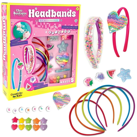 Creativity for Kids Chic Boutique Headbands: Craft 5 Headbands, Gifts for 5 Year Old Girls, Arts and Crafts