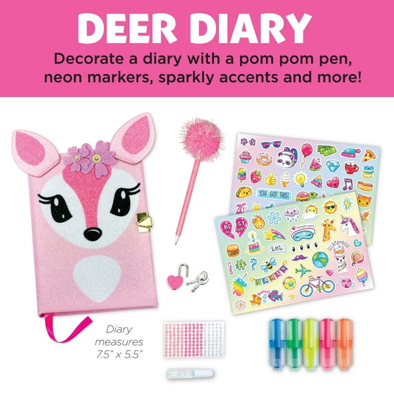 Creativity for Kids Deer Diary Locking Heart Journal Kids Writing Journal
