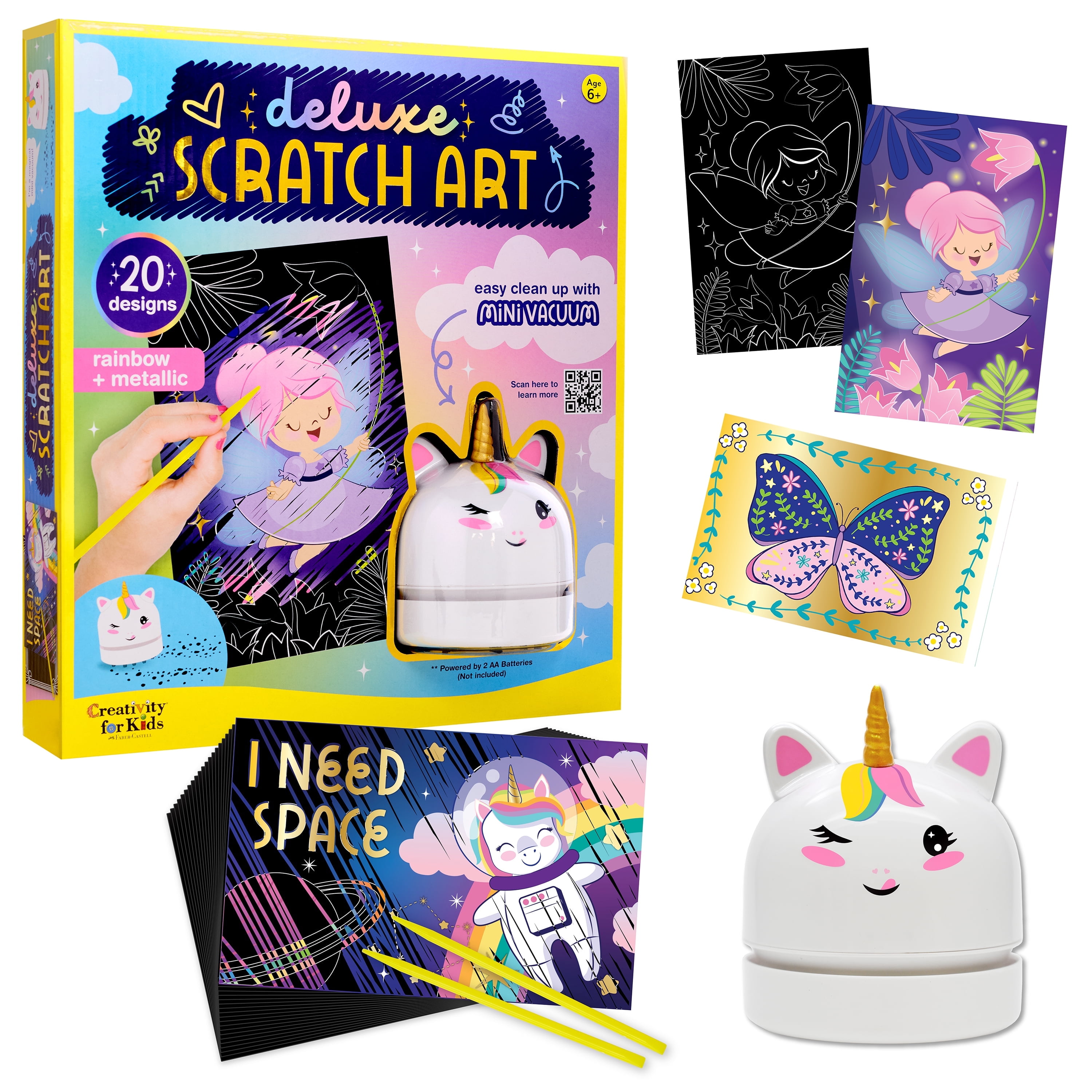 Creativity for Kids Deluxe Scratch Art: Unicorn Girls Toys Age 6-8, Crafts for Girls