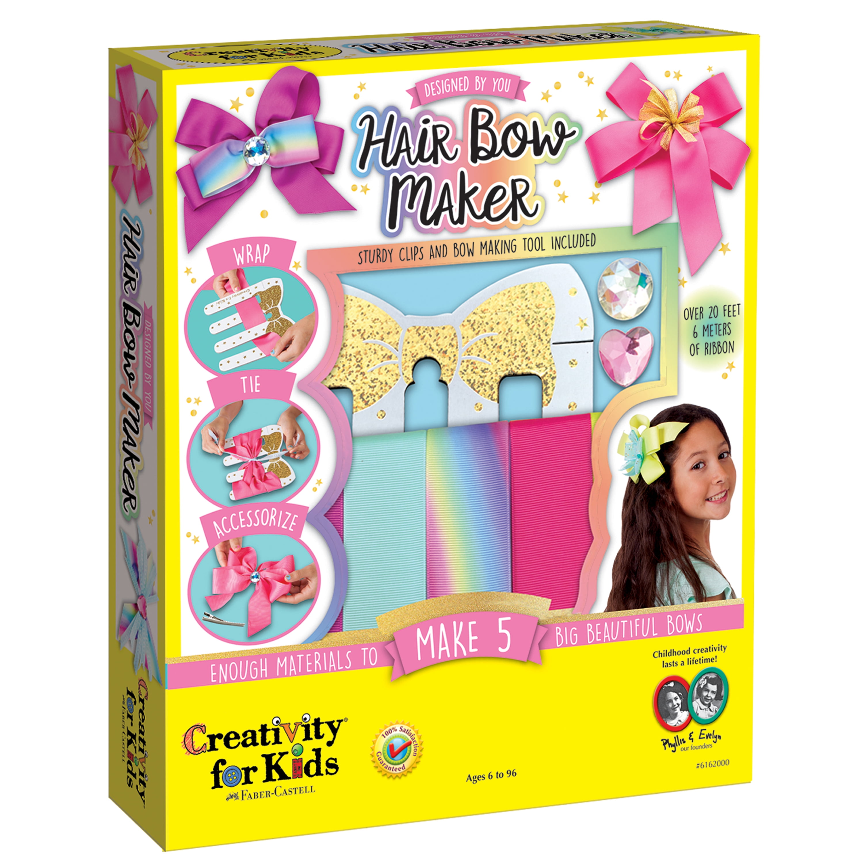 Creativity for Kids Designed by You Hair Bow Maker Craft Kit - Child, Boys  and Girls Ages 6-8+ 