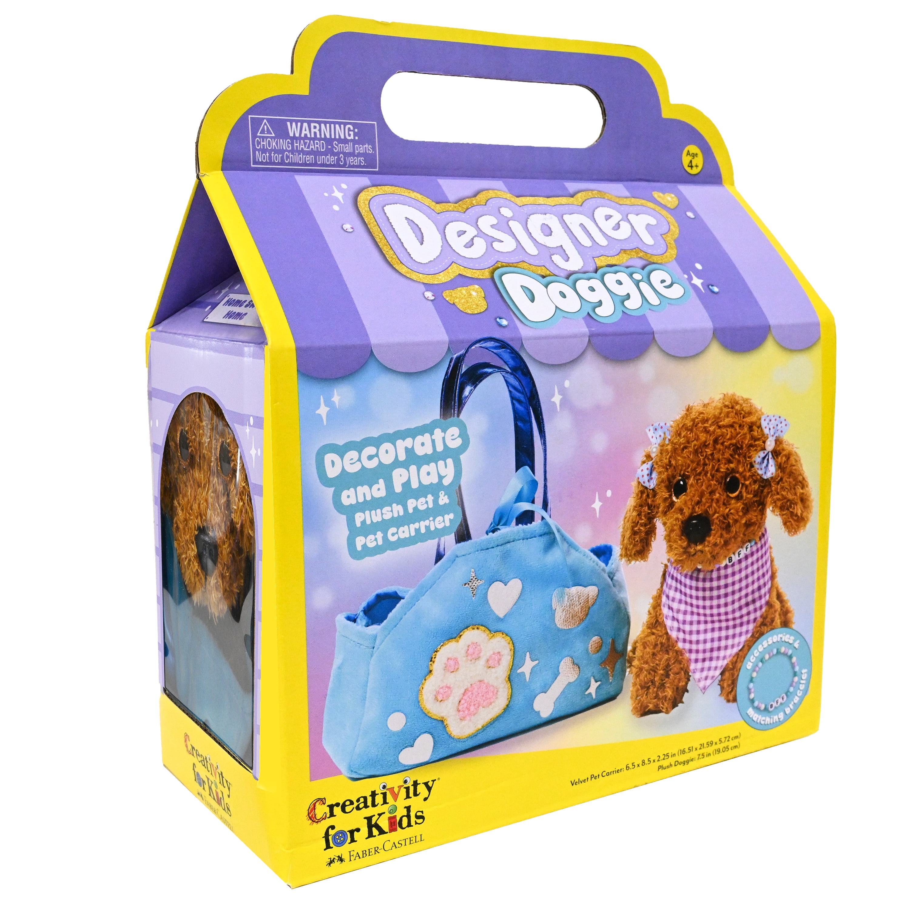 Creativity for Kids Designer Doggie Kit | Plush Pet, Purse & Jewelry Craft for Screen-Free Play (Ages 4+)