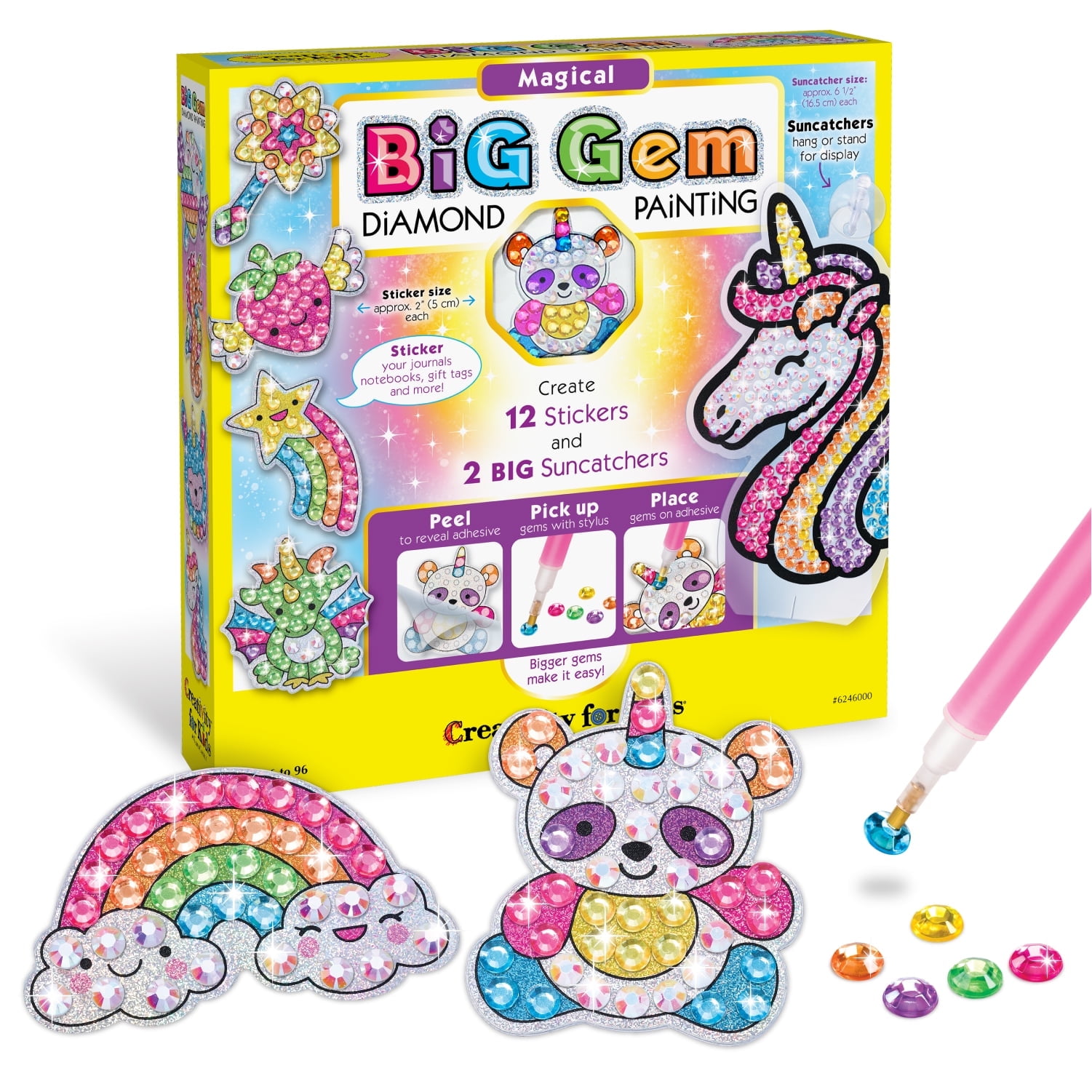 Creativity for Kids Big Gem Diamond Painting Kit: Magical Unicorn Crafts, Kids Gifts (Ages 6+)