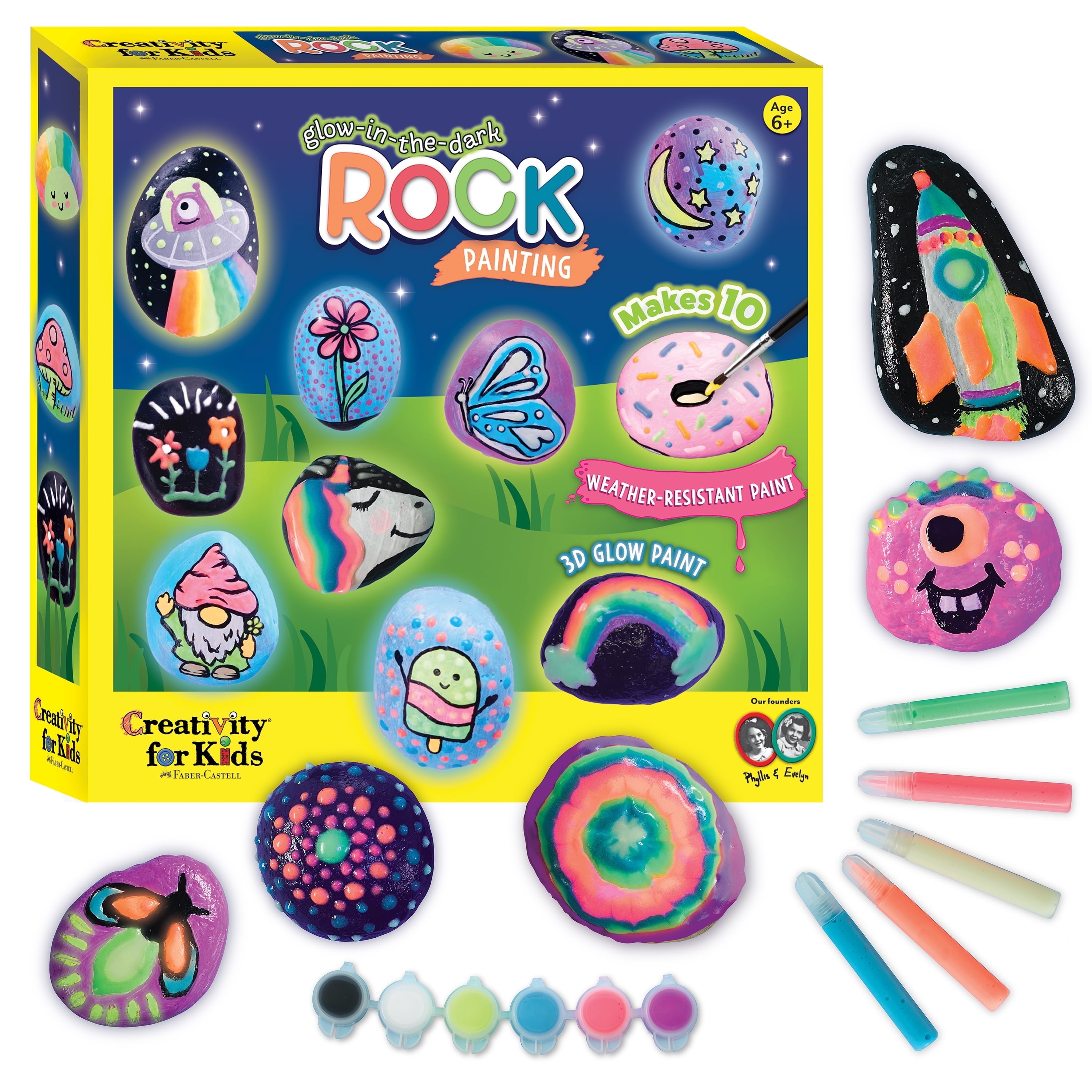 Creativity for Kids Glow in the Dark Rock Painting Kit Paint