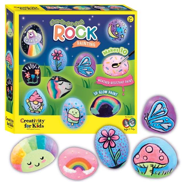 Creativity for Kids Glow in the Dark Rock Painting Kit - Child Craft ...