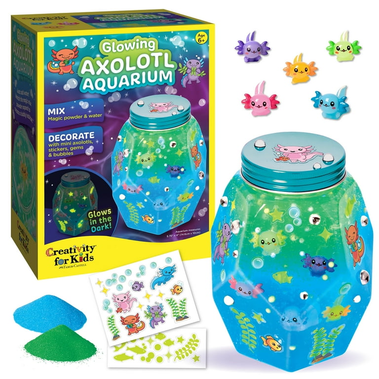 Creativity for Kids Glowing Axolotl Aquarium: STEM Arts and Crafts