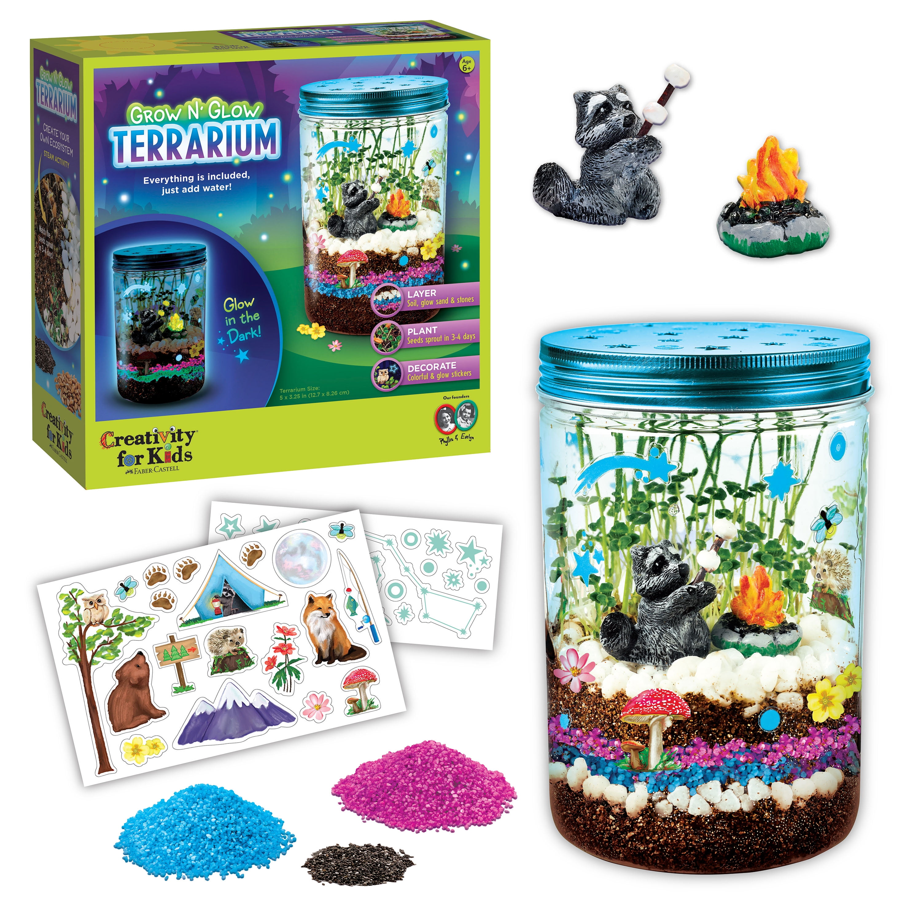 Creativity for Kids Grow N Glow Terrarium Child Craft Activity for Boys and Girls