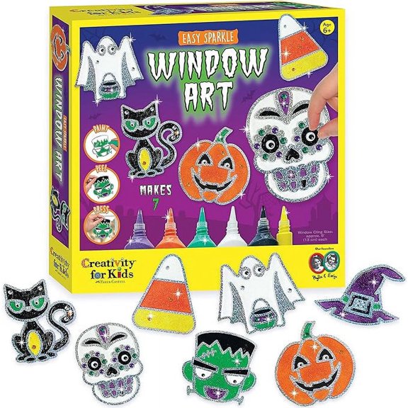 Creativity for Kids Halloween Window Art - Halloween Crafts, Make Your Own Halloween Window Clings