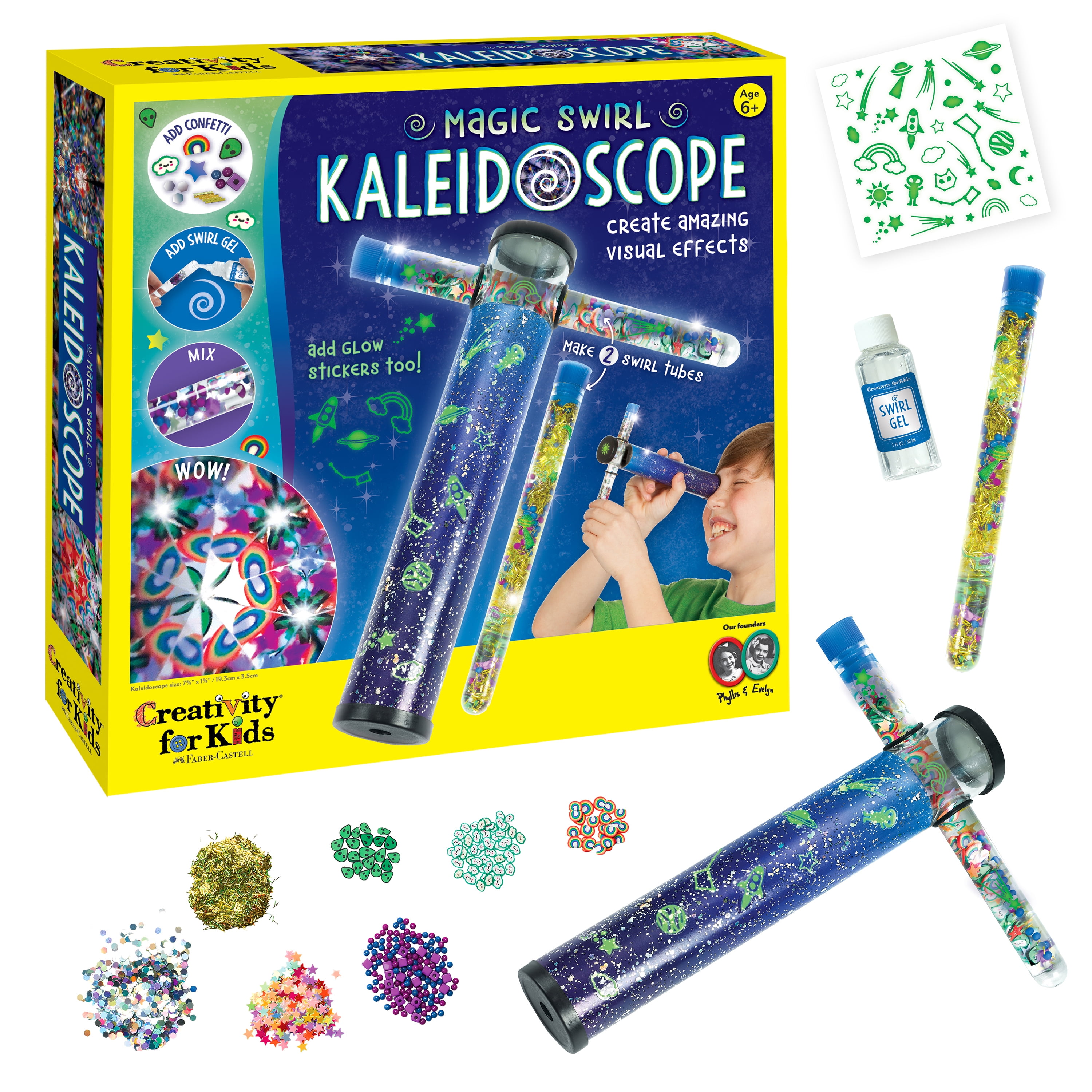 Creativity for Kids Magic Swirl Kaleidoscope- Child, Beginner Craft Kit for Boys and Girls