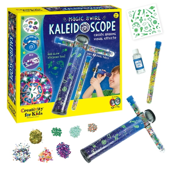 Creativity for Kids Magic Swirl Kaleidoscope- Child, Beginner Craft Kit for Boys and Girls