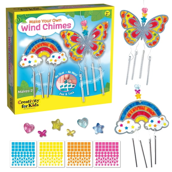 Creativity for Kids Make Your Own Wind Chimes: Outdoor Kids Toys and Arts and Crafts, Gift Set for Ages 6-8+