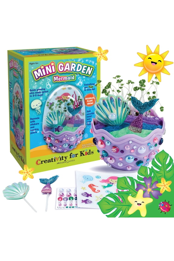 Mini Garden - Mermaid Easter Basket Filler STEAM Arts and Crafts for Girls ( Ages 6+)