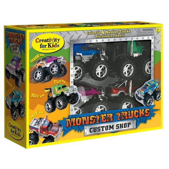 Creativity for Kids Monster Trucks Custom Shop, Multicolor - Crafts for Boys