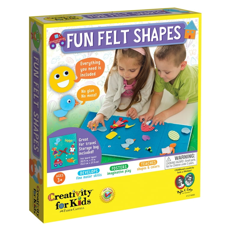 Creativity for Kids My First Fun Felt Shapes - Child Craft Kit for Boys and  Girls 