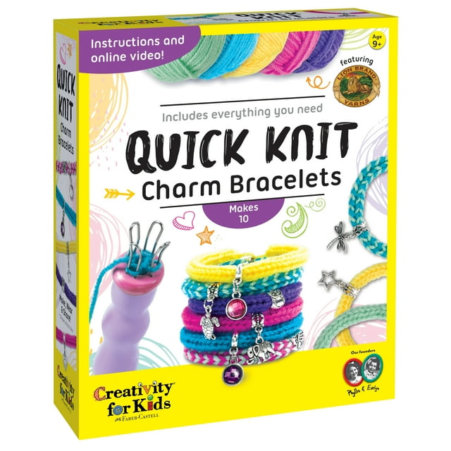 Creativity for Kids Quick Knit Charm Bracelets Child Craft Kit for
